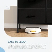 Sweetcrispy Dresser For Bedroom With 8 Drawers Tall Dresser & Chest Of Drawers Fabric Dresser With Wood Top And Sturdy Steel Frame - Rỉ Nâu - Xem 9