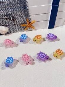 16pcs Cute Casual (4 Colors Turtles, Wavy Star) Shoe Clips, DIY Decorations, Multi-Functional Accessory For Women's Sandals, Slippers, Beach Bags - Perfect Gift For Festivals And Special Occasions