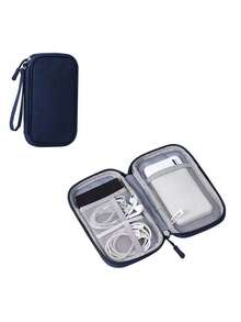 1pc Portable Travel Electronics Organizer Bag, Suitable For Storing Smartphone Cables, Hard Drives, Power Banks, Headphones, Chargers, Phone Cases, Wireless Earbuds, Bluetooth Headsets, Earphones, Great For Business Travel, School, College, Office, School Supplies, Back To School, University Students - Multicolor - View 21