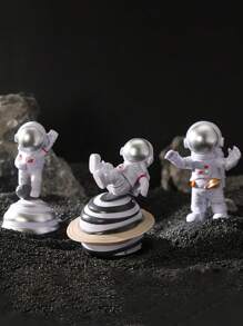 Astronaut Model Figurine Set, Home Decor Craft Desk Ornament, Spacecraft Spaceman Toy, Birthday Gift