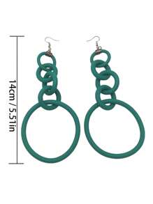 MARLIWOO 1 Pair Exaggerated Gothic Style Hollow Long Earrings, Unique Hiphop Fashion Jewelry For Women