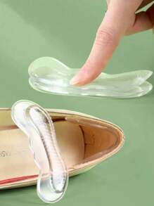1 Pair Silicone Heel Pad, Non-Slip & Anti-Chafe Cushion Insole, Comfort Soft Heel Protector Suitable For Loose Shoes, Durable
