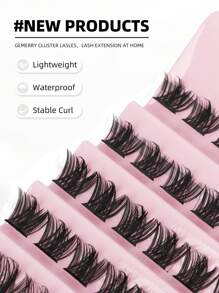 DAIFIYAN Pestañas magnéticas individuales con volumen, 10 filas, 120 racimos, estilo D-Curl, suaves y desflecadas, extensiones de pestañas de bricolaje para maquillaje