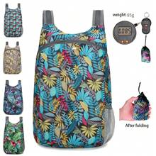 Lightweight And Foldable Flower Backpack - Ultra Thin, Multi Functional, Suitable For Hiking, Travel, Work, Shopping | Polyester Fiber, Adjustable Shoulder Strap - Suitable For Men - Perfect For Daily Use - Perfect Gift For Students And Travelers, Boarding Backpack, Simple And Lightweight Backpack, Full Print Backpack, Cycling Backpack, Travel Backpack, Backpack For Travel Foldable Backpack Beach Bag Men Camping Equipment
