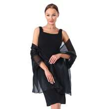 1 peça xale para vestido de banquete feminino de alta qualidade, estilo europeu e americano, novo design, cor champanhe sólida, acessório para vestido de noiva, cachecol qipao