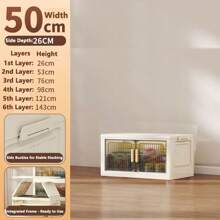Folding Multilayer Storage Cabinet, Living Room Snacks Toys Organizer Shelf, Home Storage Wardrobe Closet