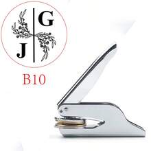 Custom Your Wedding Embosser, Napkin Embosser, Envelope And Invitation Embosser, Personalized Embosser Stamp, Custom Embosser Stamp, Personalized Wedding Embosser, Initials Embosser, Paper Embosser, Monogram Embosser Personalized Initials Embosser Stamp, Monogram Embosser,Back To School,School Supplies - Silver - View 20