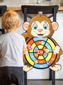 Christmas Decoration 4pcs Kids' Dartboard Sticky Balls Target, Parent-Child Indoor & Outdoor Ball Game Toy