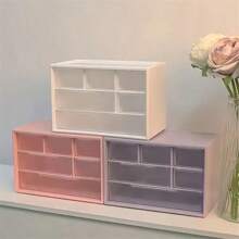 1pc Drawer Organizer, Makeup And Jewelry Storage Box, Suitable For Office Use. Vanity, Bathroom, College Dorms, Closets, Desks. Bedroom, Living Room, Stationery Organizer Box. Dust-Proof Stackable Storage Drawers For Women Storage Organizer Travel Essentials Father Gift