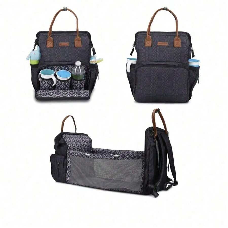 Popular Popular New- Monbebe Bolt Infant Diaper Bag Backpack With Bassinet Changing Station, Urban Boho - 1 - Xem 1