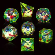 SWAJUJA 7 Pcs Dragon Eye Resin Dice Set Role Playing Dice Set Apply To Game Gifts - Multicolor - View 8