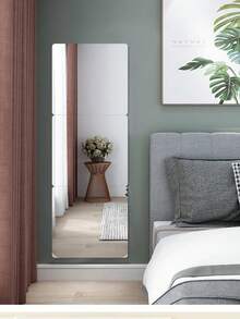 4pcs Self-Adhesive Acrylic Soft Mirror Tiles, Wall-Mounted Full Length Mirror, Bathroom/Home/Dorm Use, No Drill Required,Makeup,Cheap,Room Decor,Vanity,Travel,Bedroom,Makeup Accessories,Mirror,Vanity Mirror,Cheap,Stocking Stuffers,Makeup,Makeup Tools,Cheap Stuff,Gifts,Gifts For Women,Christmas Gifts - Multicolor - View 2