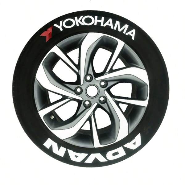 Tire Letter Stickers, Full Set Alphabet Letter Stickers, PVC Soft Rubber Car Decoration Accessories
