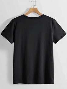 Para hombre,Camisa Oversize con Estampa de Personaje y "Playa From the Himalayas" - Estilo Exótico y Divertido,Camiseta casual de cuello redondo y manga corta con estampado,adecuada para uso diario en primavera y verano,unisex - Negro - Ver 2