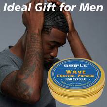 GOIPLE 波浪发胶套装 - 强力定型发泥 360 波浪分层造型发胶，30g 运动波浪控制发胶深波浪造型泥，带扭曲发刷，专业波浪发胶刷，卷发扭曲发刷，适用于脏辫自然卷发，非洲沙龙橡胶大牙刷造型工具，适合理发师和日常使用