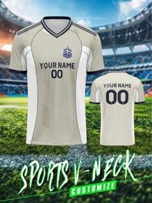 2025 Custom Made Breathable Quick-Dry 210g V-Neck Sports Jersey, Nottingham Forest, Unisex For Sports Team/Club Training, Printed Name/Number/Logo, Daily Casual/Party Wear, Comfortable Fit