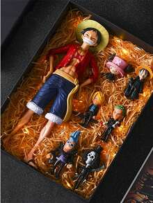 ONE PIECE 蒙奇·D·动漫人物玩具 Confident 三形态变脸可动人偶 PVC 模型玩偶和