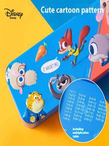Disney 1pc Disney Double-Layer Metal Stationery & Pencil Case With Cute Cartoon Design, High-Quality Aesthetic Storage Organizer For School, Office, Home Use - Perfect Gift For Back To School, Graduation, Birthday,Pencil Pouch,School Bag