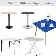 1 Set Round Table Elastic Tablecloth, Cocktail Elastic Tabletop Cover, Round Outdoor Tablecloth, Elastic Tablecloth For Restaurant, Kitchen, Home Decor - Multicolor - View 3