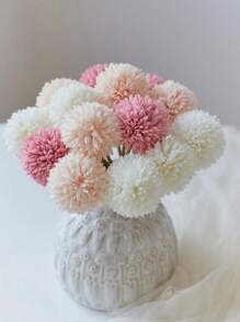 1/4pcs Artificial Chrysanthemum, Dandelion & Hydrangea Flower Bouquet, Gifts For Friends, Bride, Wedding Decor, Home, Office, Cafe, Party, Valentine's Day, Birthday, Graduation,Fall Decor,Autumn