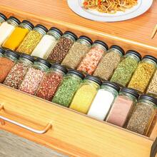 24-Piece Spice Jars With Lids And Labels- 120 ML Glass Spice Containers With Sealed Lids, Dual Filters Seasoning Jars Organizers For Kitchen Storage, Gift Sets - Clear - View 8