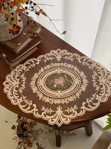 2pcs/4pcs/6pcs Set Vintage Lace Placemat, Handmade Embroidered Table Mat, Suitable For Dining Table, Kitchen, Holiday, Wedding Decor