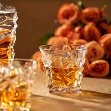 1/6pcs 300ml Whiskey Glasses - Whiskey Stones Gift, Scotch Bourbon Whisky Glass Gift For Men, Best Drinking Gifts For Men Dad Husband Birthday Father's Day Groomsmen Gifts(1pc/6pcs)