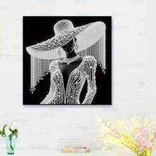 1PC Diamond Art Painting Kit Crafts Sparkling Floral Design With Lace & Jewelry Motifs Cross Stitch Room Home Bathroom Car Decor Embroidery Rhinestones Bedroom Living Holiday Gift Accessories
