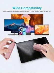 2-In-1 Convenient Screen Cleaner For Mobile Phone, Tablet, Car Display, Including Sprayer And Wiper, Delicate Spray, Removes Dirt And Grease, And Non-Irritating, Perfect For Cleaning Liquid Crystal Screen For Electronics Such As TV And Computer Monitor. Perfume Perfume Accessories,Kitchen