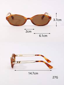 1pc Ladies' Cat Eye Vintage Fashionable Fashion Glasses, Suitable For Catwalk, Beach Party, Street Style - 彩色 - 查看 5