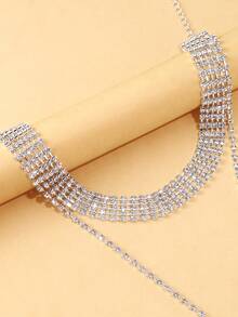 水鑽裝飾Y字項鍊