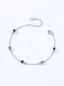 Pulseiras de corrente ajustável de zircônia colorida de prata esterlina 925 da moda para mulheres, joias para festa de aniversário, presente