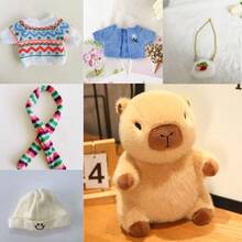 10 件水豚毛绒玩具带衣服配饰儿童水豚填充动物幼儿过家家装扮生日礼物 3 4 5 6 7 8 岁男孩女孩 - 彩色 - 查看 9