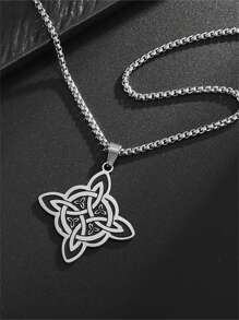 1PC New Fashion Classic Irish Celtic Knot Stainless Steel Pendant Necklace Unisex Lucky Amulet Jewelry Birthday Gift