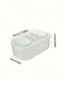 Multi-Functional Food Storage Container - Portable 2-Compartment Organizer For Spices, Snacks And Fruits - Perfect Choice For Home, Restaurant, Office Parties And Gifts - Clear - View 4