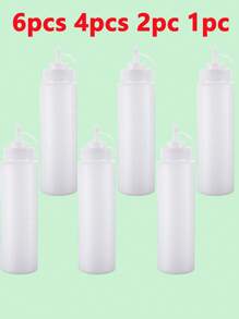 5pcs/3pcs/2pcs/1pc Squeeze Bottle, Home Use Condiment Bottle, Sauce Bottle, Juice Bottle, Squeeze Bottle, Kitchen Oil Bottle, Refill Bottle, Water Bottle