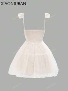 Stile nuovo 2025, abito stile Lolita corto, design originale, dolce e carino, stile ballerina, stile principessa