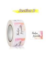 1pc 350 Pcs Thank You Rectangle Shaped Stickers, Adhesive Labels For Sealing And Decoration