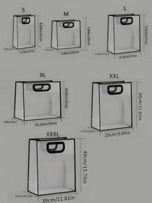 1 件透明礼品袋，简约镂空手柄设计 PVC 礼品包装袋，适合派对