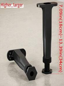 4 Adjustable Bed Frame Support Legs, Heavy-Duty Support Legs For The Bed Frame Center Plate, Additional Durable Plastic Steel Furniture Feet, Suitable For Large Beds, Sofas, And Tables, Adjustable Height (7.09 "-13.39")