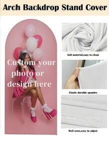 Funda personalizada para arco de espandex - Funda personalizada para marco de fondo de arco ajustable para marco de soporte de fondo con parte superior redonda, funda de fondo de arco para cumpleaños, fiesta temática, boda, múltiples opciones de tamaño, duradera, transpirable, ligera, lavable, divertida, linda, amorosa, elegante, sencilla, personalizada, única, regalos ideales para él, para el Día de la Madre, para cumpleaños, para el Día de San Valentín, para graduación, para el Día del Padre, para el hogar, sofá, cama, coche, sala de té, dormitorio, baño, sala de estar, comedor