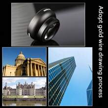 2 IN 1 Handy Objektiv Universal Clip 37mm Kameraobjektiv 0,45x 49uv Super Weitwinkel + Makro HD Objektiv kompatibel mit iPhone Android, geeignet für Sommerurlaub, Reisen, kreative Fotografie Handyzubehör