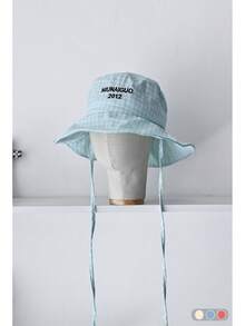 1pc Cute Sweet Women Bucket Hat, Adjustable Tie, Sun Protection, Suitable For Summer, Spring, Floral & Plaid Pattern, Outdoor Hat - Plaid - View 22