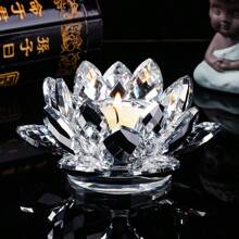 1 pieza Elegante soporte para vela de cristal de vidrio de color degradado de alta calidad, regalo personalizado, adecuado para festivales, fiestas, cumpleaños, bodas, celebraciones, decoraciones de fiesta