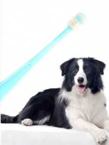 Cepillo de dientes para mascotas de cerdas suaves de color aleatorio, cepillo de dientes de 360° para limpieza dental, aseo de mascotas, productos para mascotas. Cepillo de dientes pequeño para perros y gatos para una limpieza profunda de los dientes.