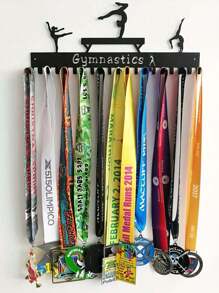 Medal Display Rack, Custom Medal Wall Hanger Suitable For Sports Runners, Sturdy Black Metal, Easy Installation