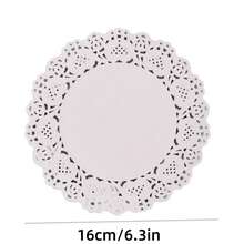 100/200/300 piezas Manteles individuales de papel, manteles individuales redondos, manteles individuales de encaje blanco de varios tamaños, manteles individuales para decoración de utensilios de pastel (tamaño pequeño)