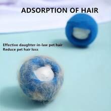 1pc/5pcs/10pcs Reusable Laundry Hair Catcher, Machine Washable Lint Removal Cleaning Balls For Pet Lovers, Effectively Removes Pet Hair From Clothes And Fabrics
