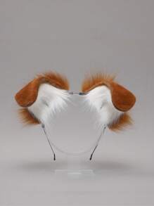 Furry Animal Ear Headband, Spotted Dog/Folded Ear Puppy Ear Costume Accessories For Holiday/Role-Playing