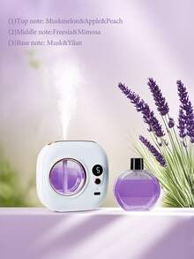 USB Full-Automatic Spray Aromatherapy Machine, Wall Mounted Household Aromatic Essential Oil Diffuser, With Cold Fog And Digital Display, Small Electric Air Freshener, Hotel Perfume Spray, Aromatherapy Spray, White/Rechargeable/5 Working Modes, Lasting And Fresh Air, Very Suitable For Cars, Bedrooms, Offices, Rooms, Toilets - Multicolor - View 7